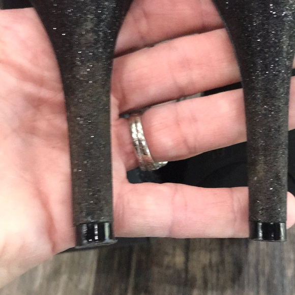 Fioni Black Glitter Heels - Picture 7 of 15